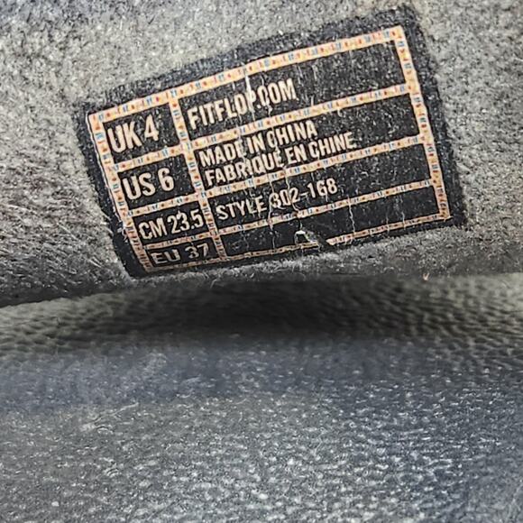 FitFlop Womens Rokkit Gray Suede Rhinestone Thong Sandals Size 6 Wedge Comfort - Picture 5 of 7